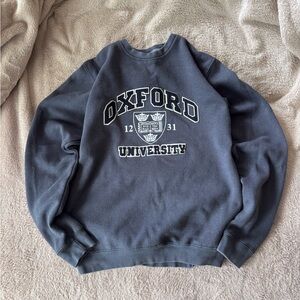 Oxford University Navy Crewneck Sweatshirt